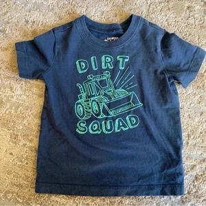 OshKosh B’Gosh Dirt Squad Short Sleeve Tee Shirt Blue Green Crew Neck: 18 M